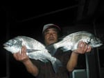 ４月７日　磯から宇野さん　良型チヌ４６．６㎝を頭に６匹