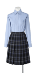 城東高校女子夏制服(長袖ブラウス着用)