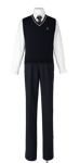 川島高校男子合い制服(ニットベスト着用)
