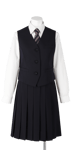 富岡東高校女子合い制服(長袖ブラウス着用)