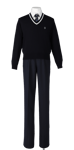 川島高校男子合い制服(セーター着用)