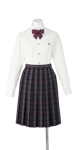 鳴門渦潮高校女子合い制服(長袖ブラウス着用)