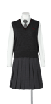 城南高校女子合い制服(ニットベスト着用)