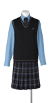城東高校女子合い制服(ニットベスト着用)