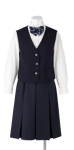 城ノ内高校女子合い制服(前開きベスト着用)