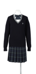 吉野川高校女子合い制服(セーター着用)