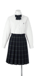 吉野川高校女子合い制服(長袖ブラウス着用)