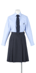徳島科学技術高校女子合い制服(ネクタイ着用)