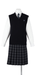 城西高校女子合い制服(ニットベスト着用)