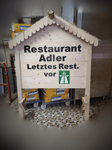 Hinweisschild, Rest. Adler Latterbach