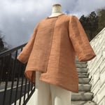 播州織柿渋染めプルオーバー22029