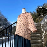 シルクプリント 柿渋染めプルオーバー25008