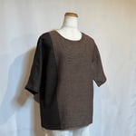 シックな柿渋染めプルオーバー24011