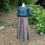 播州織柿渋染めスカート23084