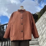 こだわりボタン柿渋染めジャケット24005