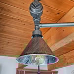 DIY Deckenlampe aus Rohren und Fittings mit Lampenschirm