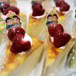 ダブルハートのミルクレープ