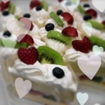 ハートのフルーツショート