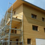 Holzfassade Süd- und Ostseite.