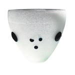 großer Nuppenbcher aus milchig-weißem Glas mit blaugrünen aufgeschmolzenen Nuppen.  4. Jh.n.Chr.  Fundort: wahrscheinlich Syrien  Höhe ca 125 mm  Gefäß Nr. 905