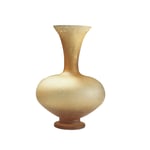 Elegante Kugeltrichterflasche aus maisfarbigem Glas mit angesetztem Fuß.  4. Jh.n.Chr.  Fundort: unbekannt.  Original: Rheinisches Landesmuseum, Trier  Inv. Nr. G 589 a  Höhe ca 180 mm  Gefäß Nr. 708