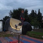 Gift on the bucking bronco