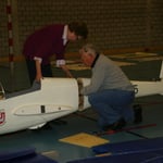 und das grösste Modell an der Ausstellung wird auch bereits aufgebaut....