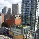 Der Blick von Balkon meiner Wohnung bei Ankunft