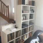 Saint Philibert Meuble de salon en mélaminé blanc