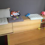 Erdeven Banquette avec rangements en chêne