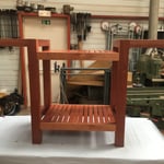 Ploemel Meuble plancha en sipo avec vernis mat