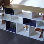 Saint Anne d'Auray Meuble en MDF avec plateau en Iroko 