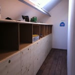 Auray Meuble en MDF avec plateau et façades de tiroirs en pin