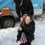 Diese Dame war etwas ängstlich dabei ...