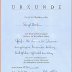 Meine Urkunde ...