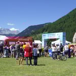 Im Start- und Zielbereich ist schon allerhand los ...