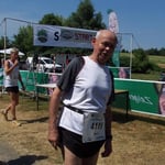 Unser Fahrgast - Bernd Wohlgemuth - startete bei der 4-Kilometer-Strecke ...