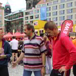 Arbeitskollege von Alexander mit seiner Läuferfrau  ...