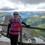 Ich feu mich, dass wir an der Hütte angekommen sind ...