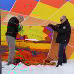 Jetzt muss der Chef ran, die Seile einhängen ...