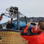 Alexander filmte also alles ganz genau, denn so eine Ballonfahrt macht man nicht alle Tage ...