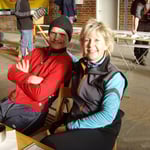 Ich habe hier die 10 km-Strecke mit Nordic-Walking anbsoviert, so waren wir fast zur gleichen Zeim im Ziel ...