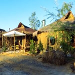 Übernachten in einem Indianer-Ruka, einmal etwas anderes und sehr gemütlich.