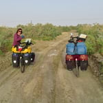 Nach einer Nacht im Zelt wieder unterwegs.