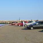 Finden viele Rumänen toll: Mit dem Auto an den Strand und das Meer schauen - im Auto.