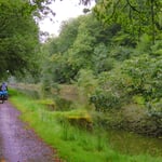 Am Oberlauf des Kanals liegen etliche Bäume im Wasser. Kein Schiffsverkehr möglich.