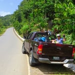 Bea ist erkältet, hat Mühe beim Atmen. Sie darf ein Stück mitfahren.