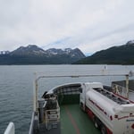 Auf der Fähre ab Olderdalen.