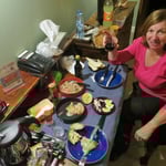 Diner im Hotelzimmer.