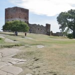 Die Burg "Hammershus" wurde im 12. Jahrhundert erbaut und war sehr gross.